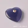 Pedra Bruta de Cristal Natural 2cm Formato de Coração Cravejado com Diamante Zircônia Safira Ametista Pedra Preciosa Acessórios para Joias DIY