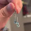 Aretes de Lágrimas de Sirena Azules para Mujer, Estilo Palacio Retro, Diseño de Nicho, Frescos y de Hada, Aretes Suaves y Versátiles