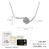 Collar Colgante de Plata de Ley S925 Corazón Floreciente para Mujer, Chapado en PT950, Collar de Moissanita de Color D de 0.50ct