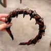Diadema de Lujo Esponjosa con Dientes para Mujer 2026 Nuevo Diseño Antideslizante Accesorio para el Cabello Diadema