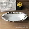 Tazón ovalado de cerámica con baño europeo al por mayor, tazón de sopa grande creativo, decoración para el hogar y restaurante, tazón de fruta grande, vajilla