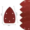 Lija Triangular de 5 Agujeros con Soporte de Terciopelo al por Mayor 100*140mm Lija Triangular con Forma de Durazno para Palma Lija Triangular Forma de Cono Lija Roja
