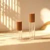 Nuevo producto en stock: Botella transparente con cuentagotas de 10 ml, botella dispensadora con bomba giratoria de 5 ml, botella de vidrio para sérum portátil a precio de fábrica
