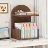 Prateleira de Armazenamento para Classificação de Assuntos Armazenamento de Mesa Prateleira em Camadas para Livros Organização de Arquivos Suporte para Livros Estante de Canto para Mesa