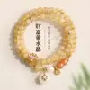 Pulsera Multicapa de Cristal Amarillo de Buena Fortuna para Mujer 2026 Nueva Pulsera de Perlas Lujo Ligero Nicho Accesorio Propicio