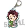 Cazador de demonios: Kimetsu No Yaiba Llavero Acrílico Tanjirou Nezuko Decoración para Bolso Colgante Pequeño Regalo del Día del Niño
