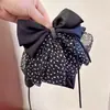 Pinza de Clip con Lazo de Malla y Gypsophila para Bebé, Pasador de Pelo de Gama Alta para Cola de Caballo Baja, Accesorios para el Cabello en la Parte Posterior de la Cabeza