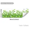 Adesivos Eletrostáticos Visuais Dupla Face de Grama Selvagem Fresca e Flores para Janelas, Vitrines, Portas de Vidro, Decoração de Casa, PVC
