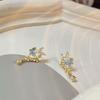 Pendientes elegantes de estilo dulce Mori con forma de mariposa y flor para mujer, ligeros, lujosos, retro, con diseño de circonitas exquisitas.