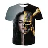 2020 nuevo T-shirt de cuello redondo con estampado digital 3D de la película de piratas Galle europeo y americano Amazon ebay comercio exterior