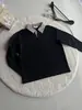 Camisa Polo de Cuadros Príncipe de Gales de Alta Calidad, Estilo Elegante y de Alta Inteligencia Serie Miu, Corte Ajustado, Camiseta de Manga Larga con Solapa Ancha Corta
