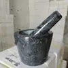 Prensa de ajo de mármol natural, mortero de piedra para uso doméstico, machacador de ajo, picador de ajo, prensa de ajo, recipiente para triturar, mortero de ajo