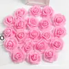 Flores de Espuma de 7 cm, Guirnalda de Luces de Flores Artificiales Rosas, Cabezas de Flor de Rosa de Eva Perforadas, Decoración de Caja de Dulces para Bodas, Flores Artificiales al por Mayor