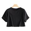 Adote Calça Autêntica Estilo Lust Puro Sexy de Cintura Alta com Bolso Aba Camiseta que Mostra o Umbigo Visual Emagrecedor Camiseta Top Chic Estilo Bf de Manga Curta