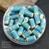 Accesorios para joyería DIY tubo con cuentas hechas a mano cuentas sueltas estilo retro tubo pequeño delgado cuentas de cerámica accesorios para pulsera venta al por mayor