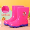 Botas de lluvia para niños y niñas de 2 a 10 años, botas de lluvia antideslizantes para bebés, niños y estudiantes, zapatos de goma impermeables para niños