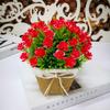 Pequeño bonsái para el hogar, mesa creativa para plantar en macetas, cubo de hojalata, decoración de flores de plástico, flor artificial de gypsophila