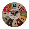 Reloj de péndulo de escritorio simple mini sin marco tablero de densidad de imagen redondo pequeño reloj de pared regalos de empresa 0961