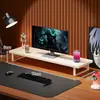 Soporte elevador para ordenador de escritorio, base elevadora para monitor, estante de almacenamiento multicapa, soporte para mando y auriculares para sala de juegos