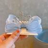 Tocados de Princesa Corona Accesorios para el Cabello con Lazo para Niños Niñas Corona Pequeña Niñas Pasador Azul Frozen Aisha