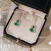 Pendientes de Calabaza Kirin Nuevos Chapados en Oro Rosa de 18k Pendientes Largos para Mujer Pendientes de Ónice Rojo Medianos Lujo Ligero