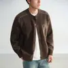 Cárdigan de punto para hombre Otoño/Invierno Estilo Retro Old Money, Exterior con Diseño de Costura Expuesta, Corte Holgado, para Usar en Capas
