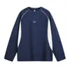 Camiseta Deportiva Transpirable con Bloques de Color y Protección Solar para Hombre, Nueva Sudadera de Manga Larga Holgada de Moda Bordada para Otoño