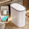 Cubo de Basura Hogar 2026 Nuevo Simple Baño Inodoro Especial Hueco Gran Capacidad Tipo Prensa Papelera con Tapa