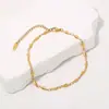 Tobillera Geométrica de Aleación Europea y Americana para Mujer, Estilo de Alta Gama, Nuevo Modelo Verano 2026, Joyería para el Pie Simple y Versátil