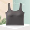 Nova Camisola Feminina Branca de Verão com Bojo Peça Única Roupa Externa Roupa Íntima Base Top