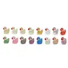 Miniatura de Resina Desenho Animado 3D Pato com Glitter Acessórios Cola de Creme DIY Animal Decoração de Casa Pequenos Enfeites Decorações Feitas à Mão
