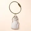 Pingente Caixa de Armazenamento de Pelos de Gato Transparente Gashapon Cápsula de Armazenamento de Pelos de Gato Coleção Comemorativa Bolsa Pingente Chaveiro