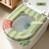 Capa de Assento de Vaso Sanitário EVA de Torta de Frutas, Grande em Formato U com Alça, Impermeável e Resistente ao Frio, Capa de Assento de Vaso Sanitário de Cobertura Total para Outono e Inverno
