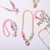 Conjunto de Joias Infantis Unicórnio Estilo Coreano Transfronteiriço Colar com Corrente de Pérolas e Pingente de Acrílico para Meninas