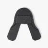 Gorro de punto largo para otoño e invierno que protege las orejas para hombres y mujeres, cálido y a prueba de viento, plegable, adecuado para uso casual al aire libre, gorro de lana simple y versátil