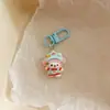 Chaveiro Pingente Cachorro com Chapéu de Desenho Fofo Pingente de Coração Feminino Acessórios para Mochila de Estudante Presente para Melhor Amigo