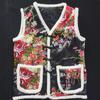 Colete antigo de algodão estilo chinês retrô com fecho nova moda traje Tang colete de algodão masculino e feminino colete atacado