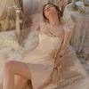 Pijama ligero de satén acolchado de lujo Guiruo, camisón sexy de dulce tentación, traje de estar en casa P3144