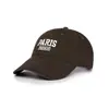 Gorra de Béisbol PARIS con Visera Suave de Alta Calidad Algodón Puro Cepillado Protección Solar Gorra de Pico Bordado de Letras Gorra Lavada Hombre Mujer