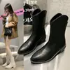 Botas Martin de Punta Fina para Mujer 2026 Otoño/Invierno Nuevas Casuales Estilo Vaquero Occidental Algodón Grueso Cálido Botas para Mujer