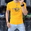 Fábrica de origen de una generación de productos europeos 2024 verano hombres letra impresión manga corta camiseta cuello redondo marea transpirable marea manga T