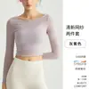 Ropa de Yoga Estilo Nuevo para Mujer, Conjunto de Dos Piezas para Pilates, Top de Fitness Transparente con Encaje Fresco y Sexy, Camiseta de Manga Larga