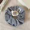 Estilo Coreano Retrô Estilo Acadêmico Argola de Cabelo Simples Versátil Urso Anel de Intestino Grosso Elástico de Cabelo para Rabo de Cavalo Acessório de Cabelo para Mulheres