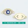 Al por mayor Versión Coreana Colgante Doble Patrón Ojo de Diablo Diamante con Goteo de Aceite Aleación Collar Pulsera Colgante Joyería Accesorios DIY