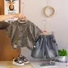 Conjunto de Verano para Bebé Niño 2026 Nuevo Elegante Ropa de Verano de Manga Corta Conjunto Casual de Dos Piezas Ropa Guapa para Niños