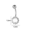 Henson Clássico Aço Inoxidável Barra com Zircônia Incrustada de Cobre Forma de Cobra Coração Forma de Flor Joia para Piercing no Umbigo