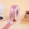 Papel Caligráfico Personalizável com Design do Prefácio de Lanting, Embalagem de Flores, Fita de Poliéster, Fita Vintage para Embalagem de Bolo de Aniversário para Assar, Fita Colorida