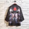 Chaqueta Camisera de Estilo Japonés Retro para Hombre, Estilo Primavera y Verano, Talla Grande, Camisa Versátil, Camisa Holgada Casual de Manga Larga para Hombre, Talla Grande Holgada