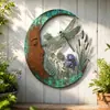 Bestseller transfronteiriço: Decoração de Parede Abelha Lua Crescente, uma decoração de parede de lua crescente e abelha de metal