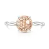Anillo Retorcido de Piedras Preciosas Coloridas de Alta Venta en Transmisión en Vivo para Mujeres, Incrustado con Diamantes de Alto Carbono, Anillo Chapado en Oro, Envío Directo de Una Pieza